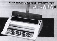 NAKAJIMA AE610 COMPACT ELECTRONIC TYPEWRITER